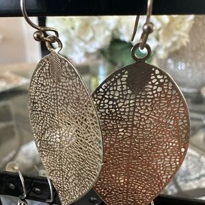 Gold Leaf Dangle Earrings